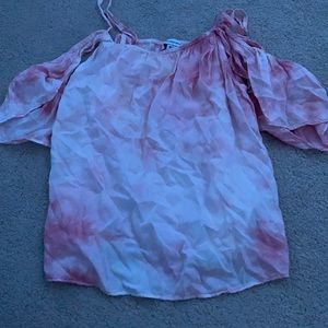 cute pink tie dye tank top with sleeves!
